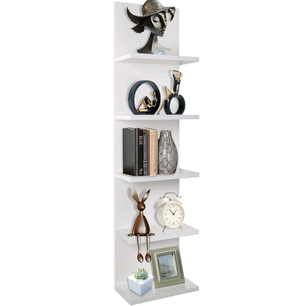 5 Tier Floating Wall Shelf Unit Storage Organizer Home Bedroom Decor New